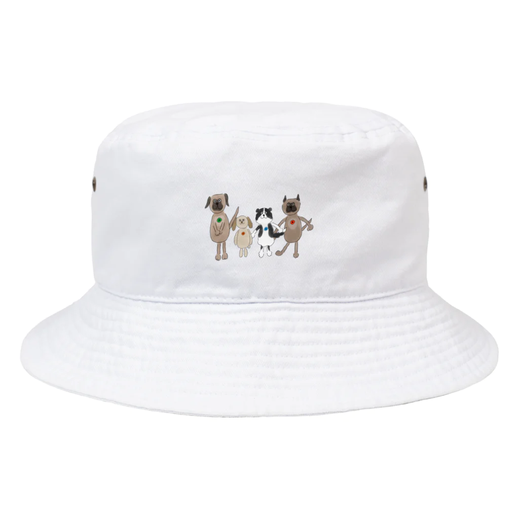 お髭ちゃんのおみせ。のゆるゆる4わんず。 Bucket Hat