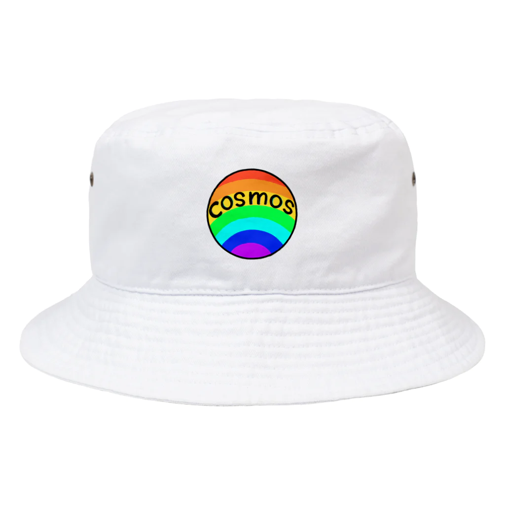 -cosmos-の虹色の星 Bucket Hat