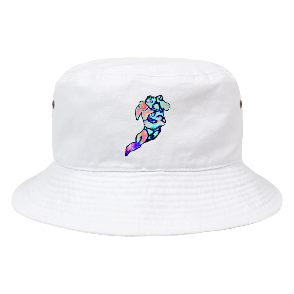 🍩tarojiro(たろじろ) shop🍩のパンいち砲丸投げ Bucket Hat