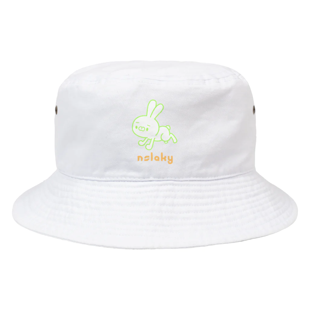 ［ n / k ］ONLINE_SHOPの走るシチョウサ(青肉) Bucket Hat