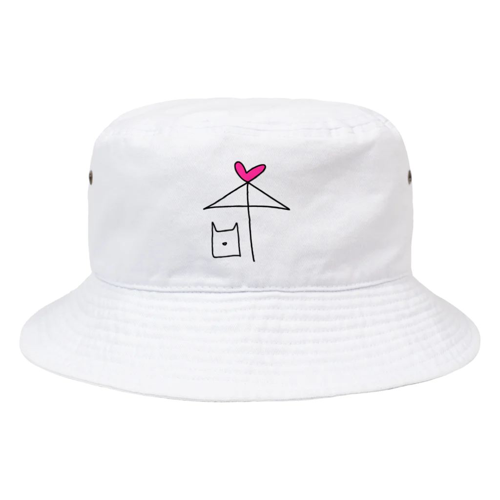 handmade asyouareの空いてますよ Bucket Hat