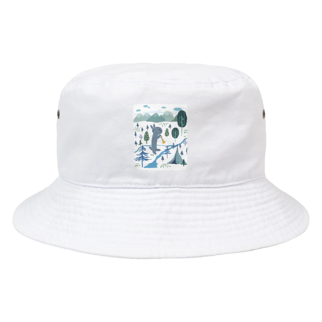 Mountain-and-Valleyの北欧風うさぎ Bucket Hat