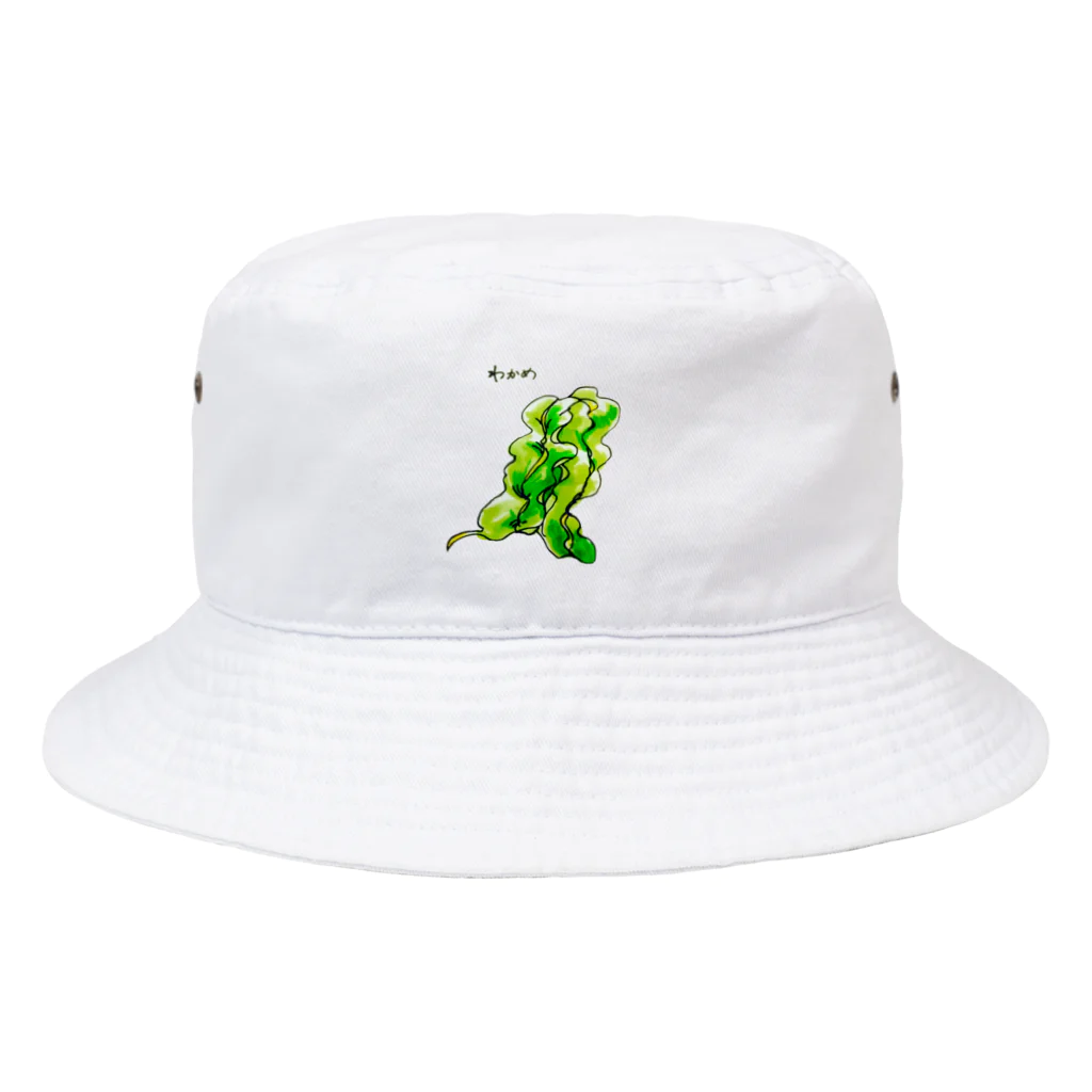 ホシイモノ・ショップのわかめのグッズ Bucket Hat