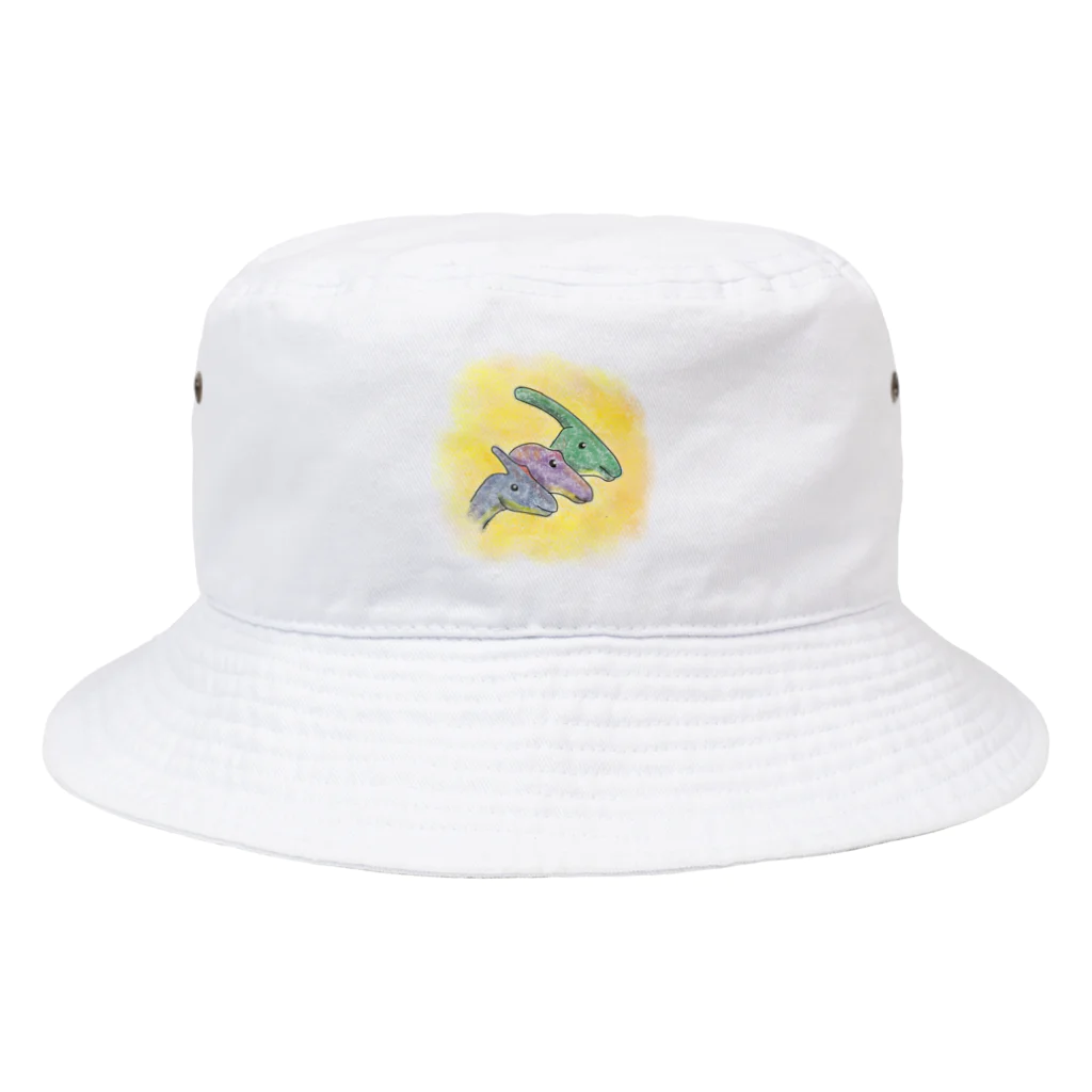 ひつじときのこのサウロロフスプロサウロロフスパラサウロロフス Bucket Hat