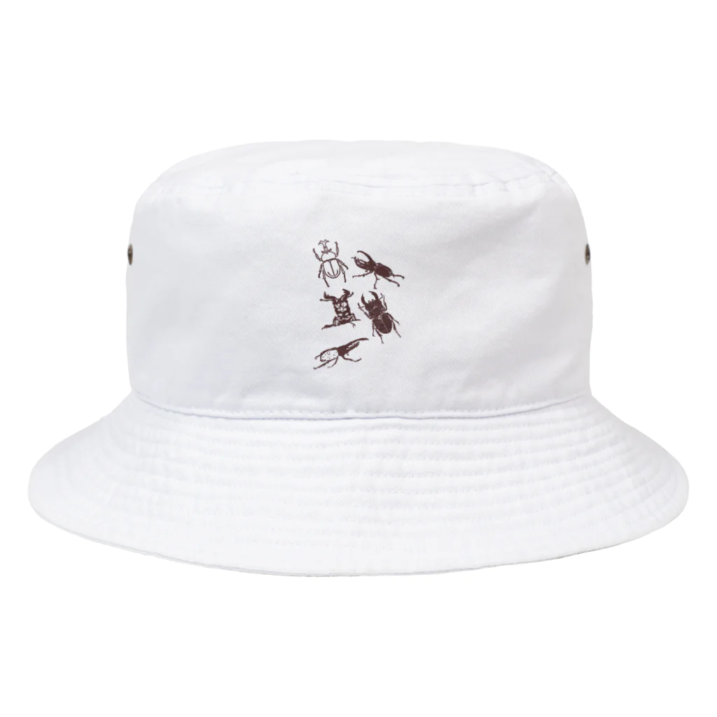 23_drawingのカブトムシとクワガタ Bucket Hat