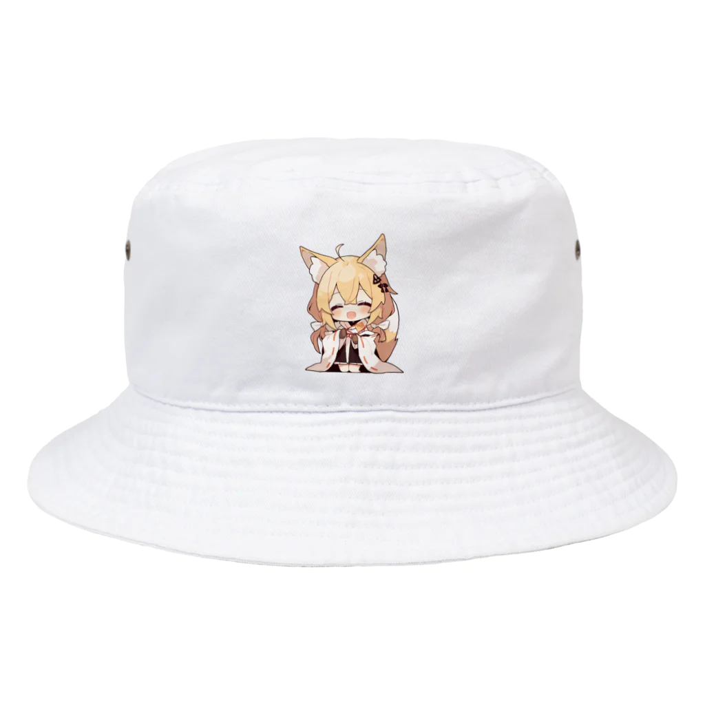 jai-to-anのミコン (Mikon) ver.1 狐の神様、きつね、キツネ Bucket Hat