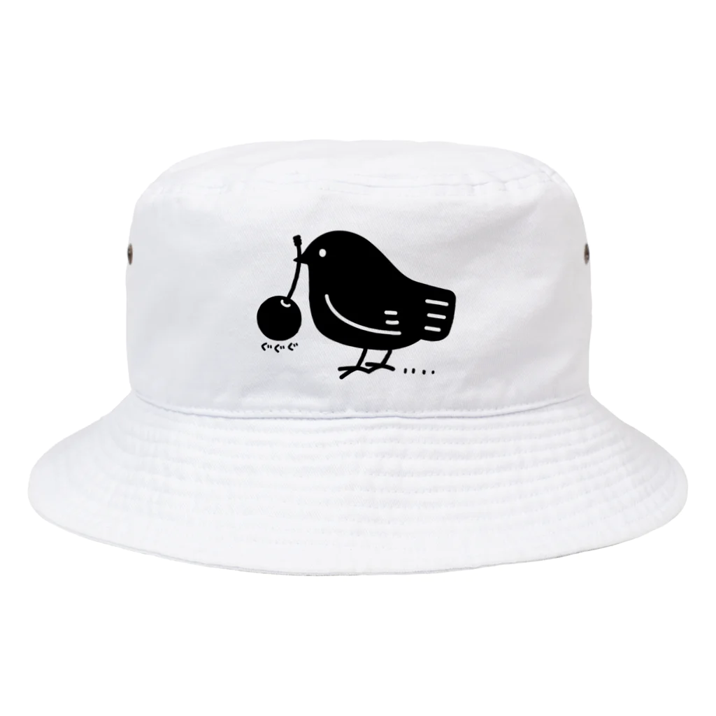 イラスト MONYAAT のみつぐトリ黒 Bucket Hat