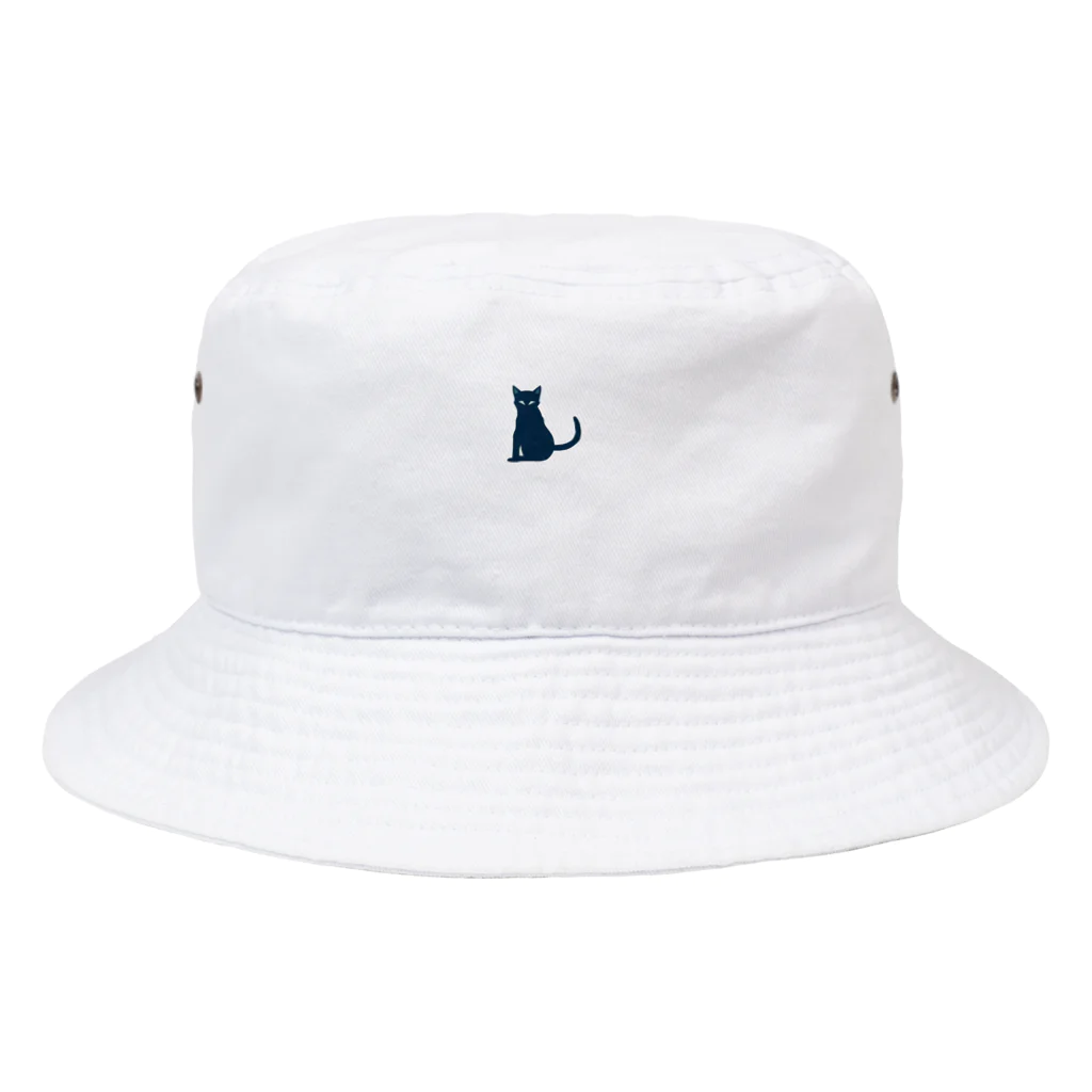 MonoChromeのミニマル・ニャンマーク Bucket Hat