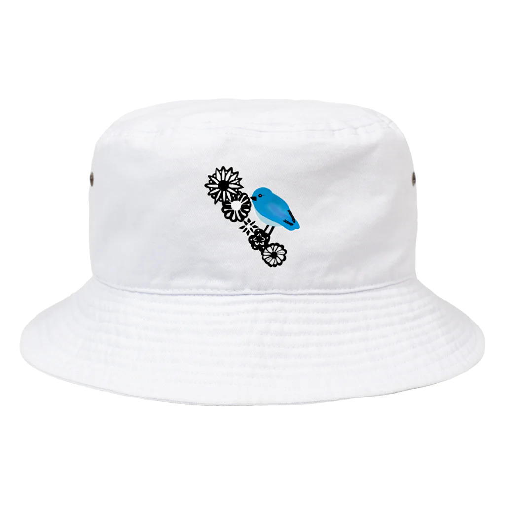 aiueoneko358のあおいとり Bucket Hat