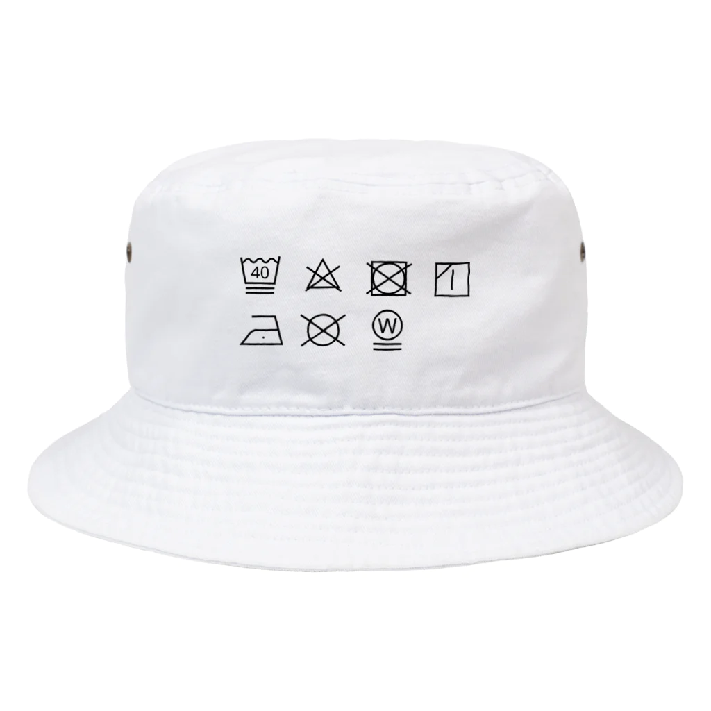 Two Dimensions BarCodeの洗濯表示 Bucket Hat