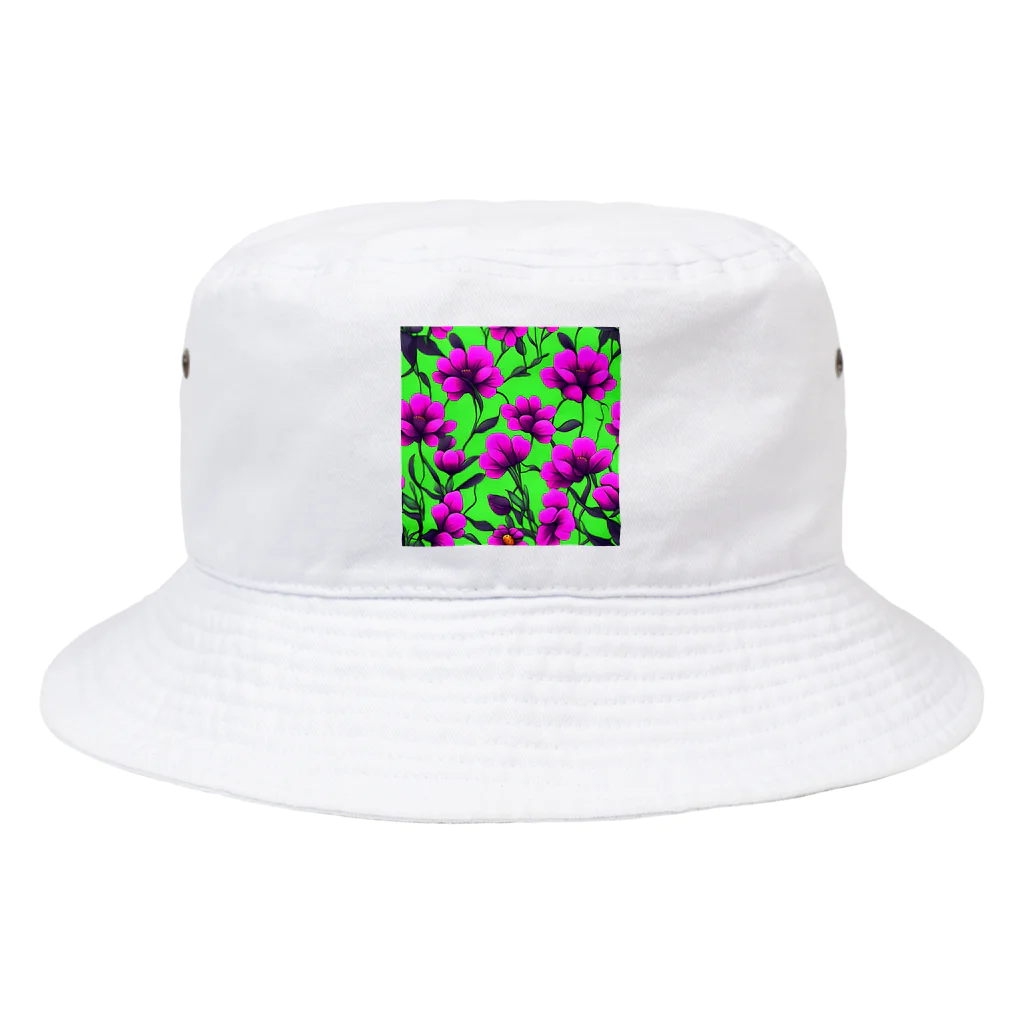 dolphineの紫の鮮やかな花 Bucket Hat