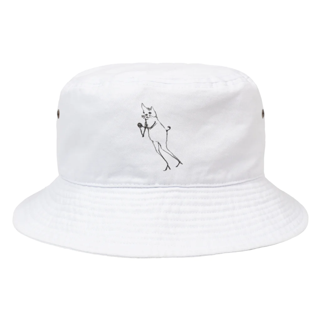 醜い社会の豚のボーリングを嗜む猫 Bucket Hat