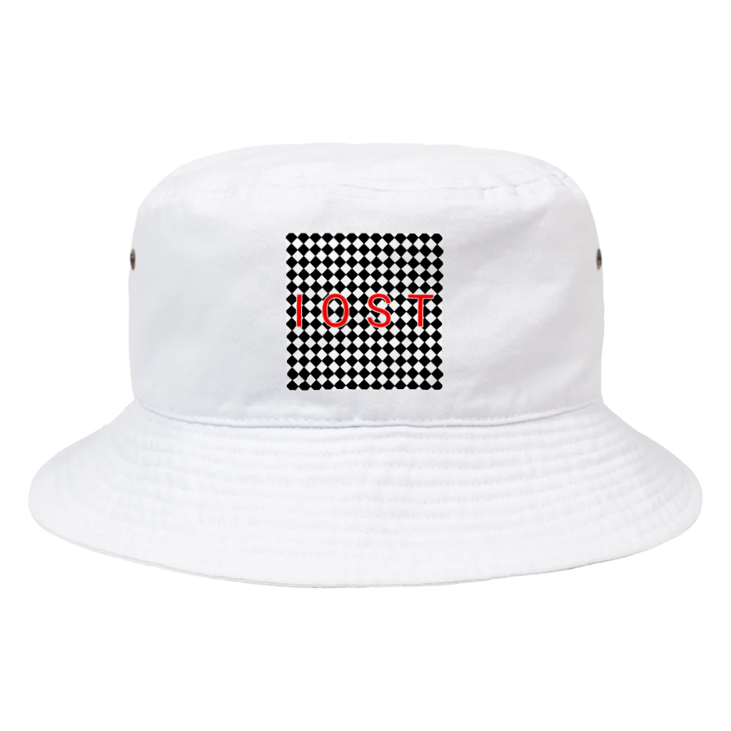 IOST_Supporter_CharityのIOSTバーサスデザイン③(菱形黒) Bucket Hat