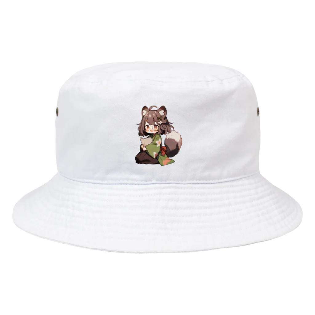 jai-to-anのたぬっぺ  (Tanuppe)  ver.5 狸の神様、たぬき、タヌキ Bucket Hat