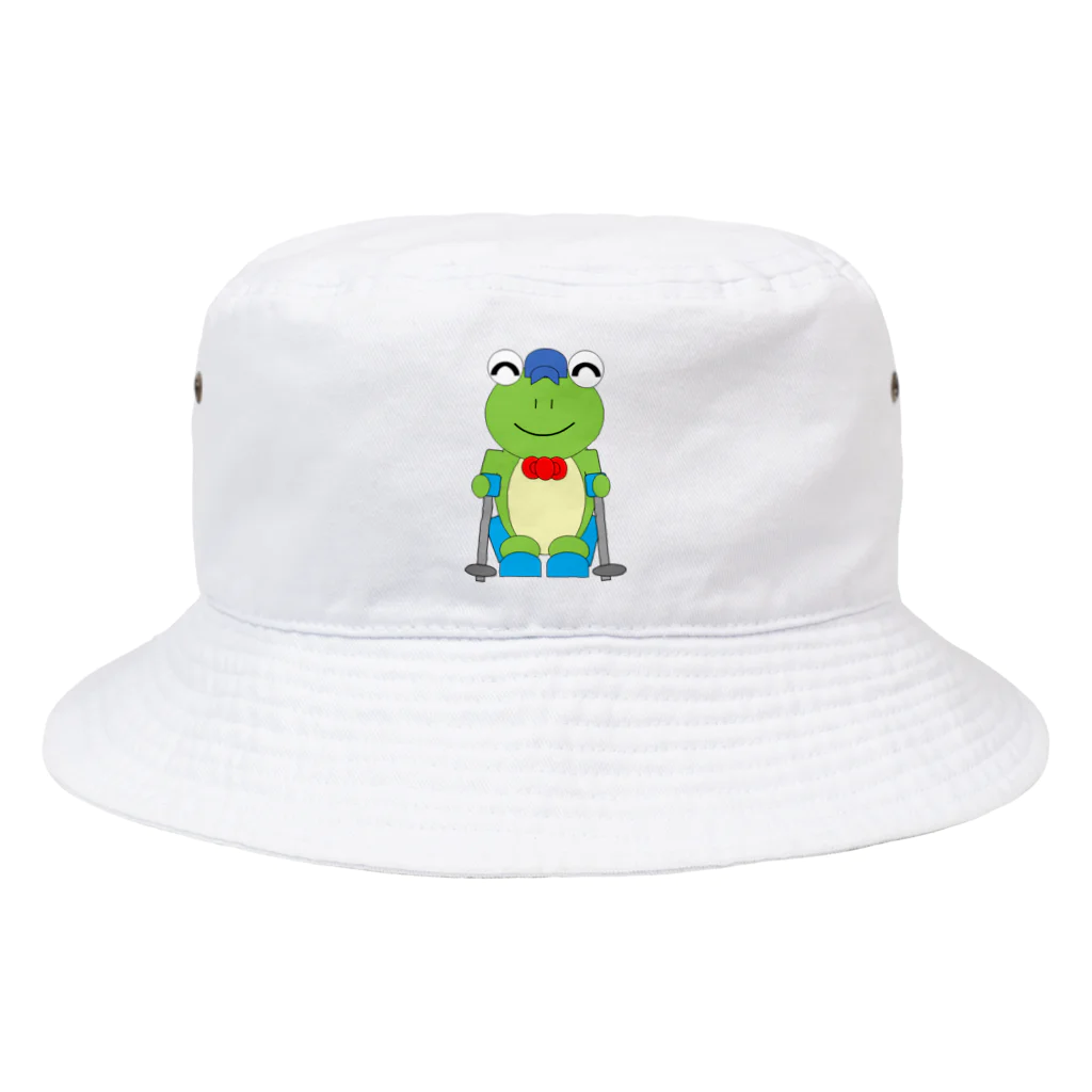 🐸かえるさんと仲間たち🐸のスキーとかえるさん Bucket Hat