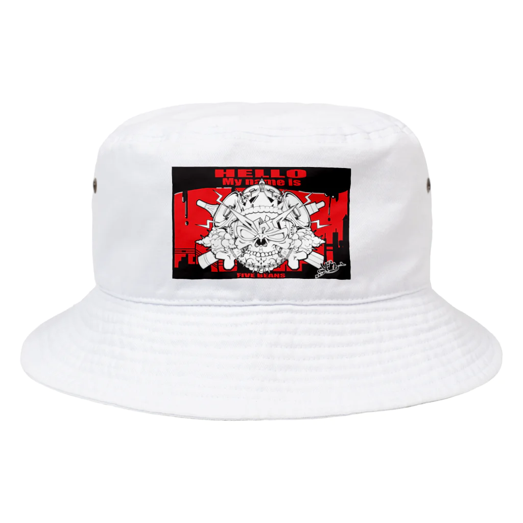 FIVE-BEANSのスカルスピーカー Bucket Hat