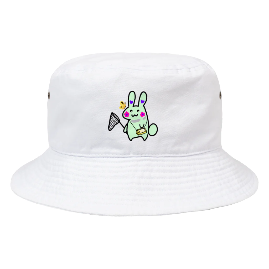 anko_koshianのお花ウサギ🌼🐰ライトグリーン Bucket Hat