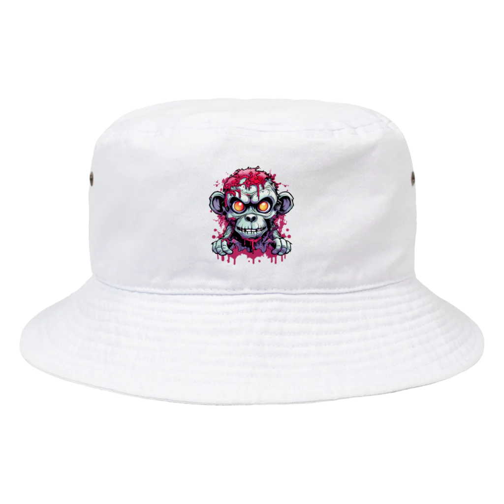 Vasetti_pressのゾンビ猿 Bucket Hat