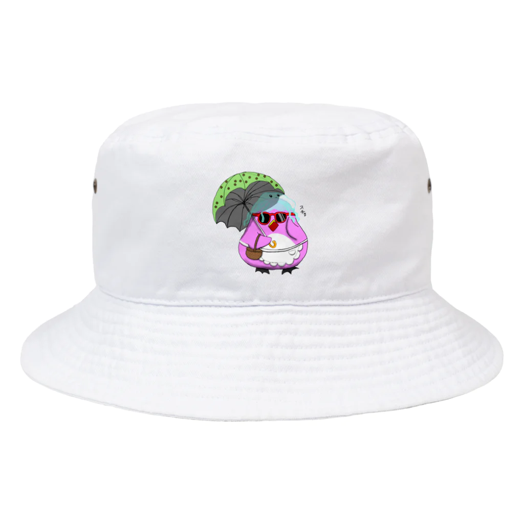タマのちょびりげ❣️のペンギン母ちゃん 夏のおでかけ Bucket Hat