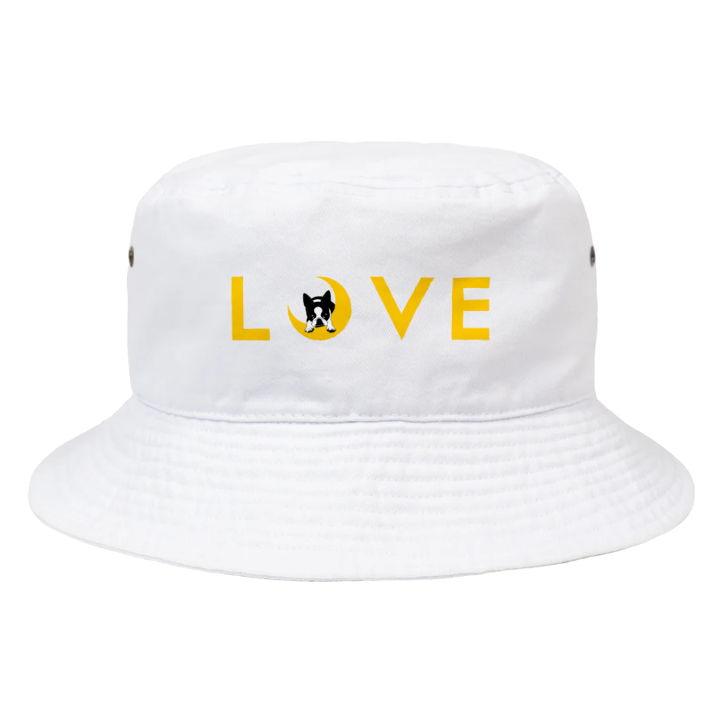 コチ(ボストンテリア)の小物用:ボストンテリア(月LOVE)[v2.8k] Bucket Hat