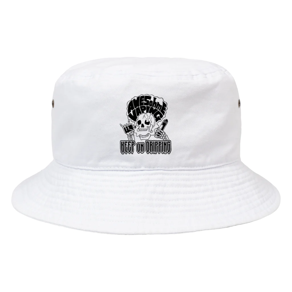 北浜標章製作所【kitahama emblem factory】のKEEP on DRIPPING(白) Bucket Hat