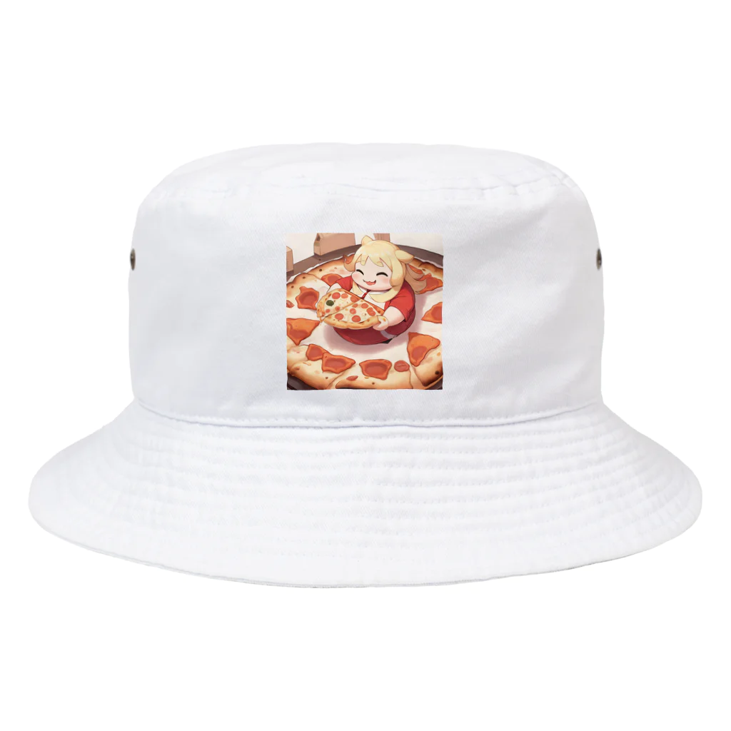 がみみしょつぷのピザを食べるデブ Bucket Hat