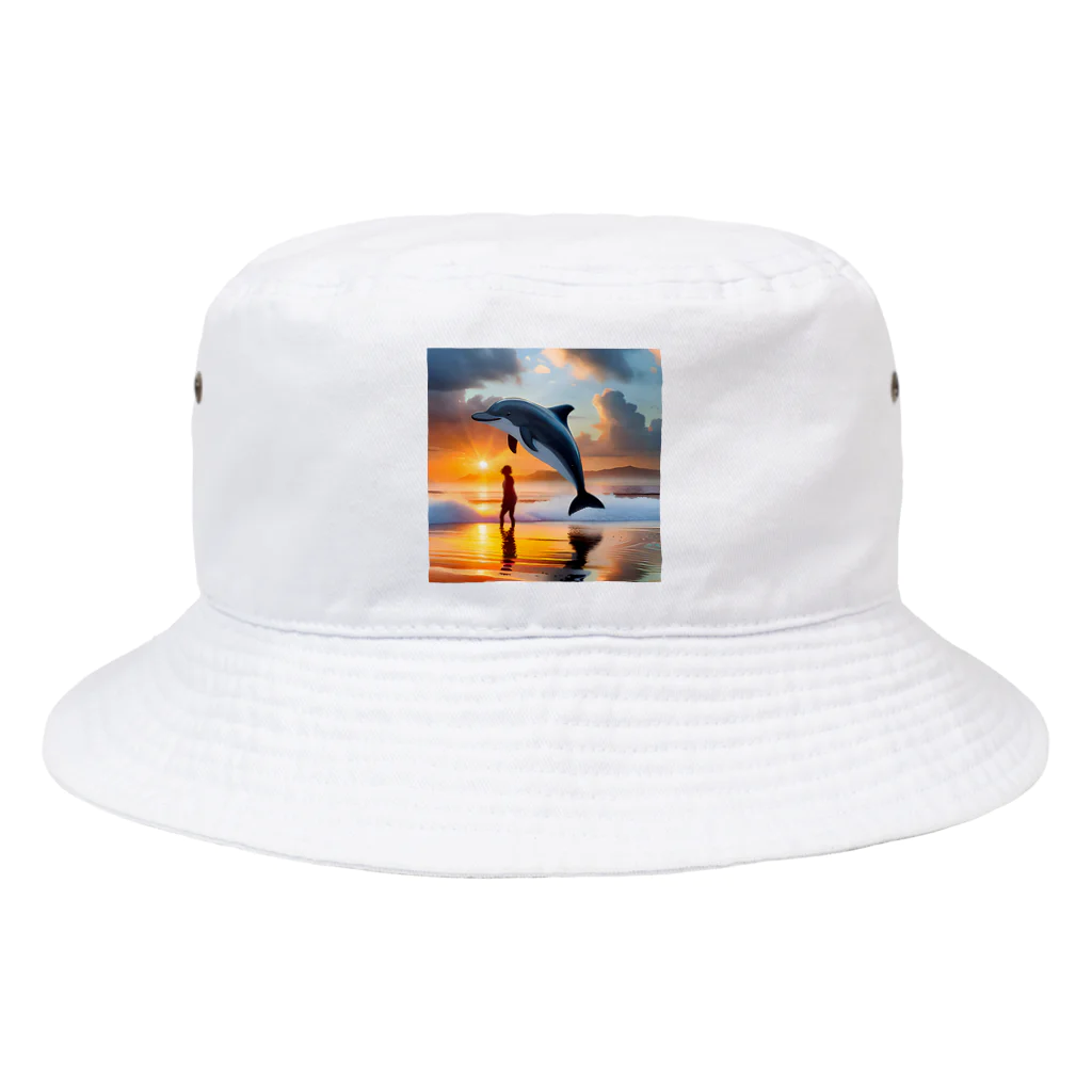 dolphineの巨大イルカとお散歩 Bucket Hat