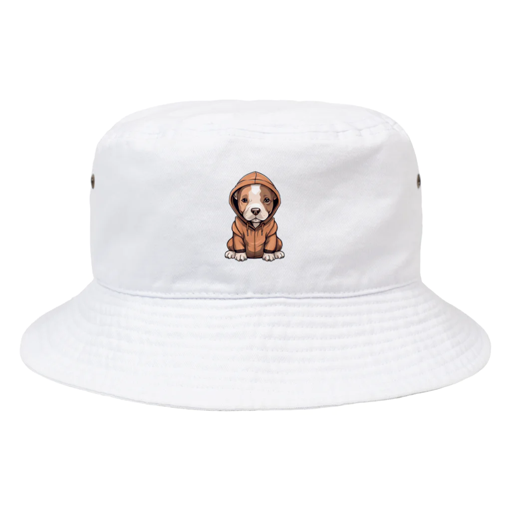 Vasetti_pressのパーカーを着ているピットブル Bucket Hat