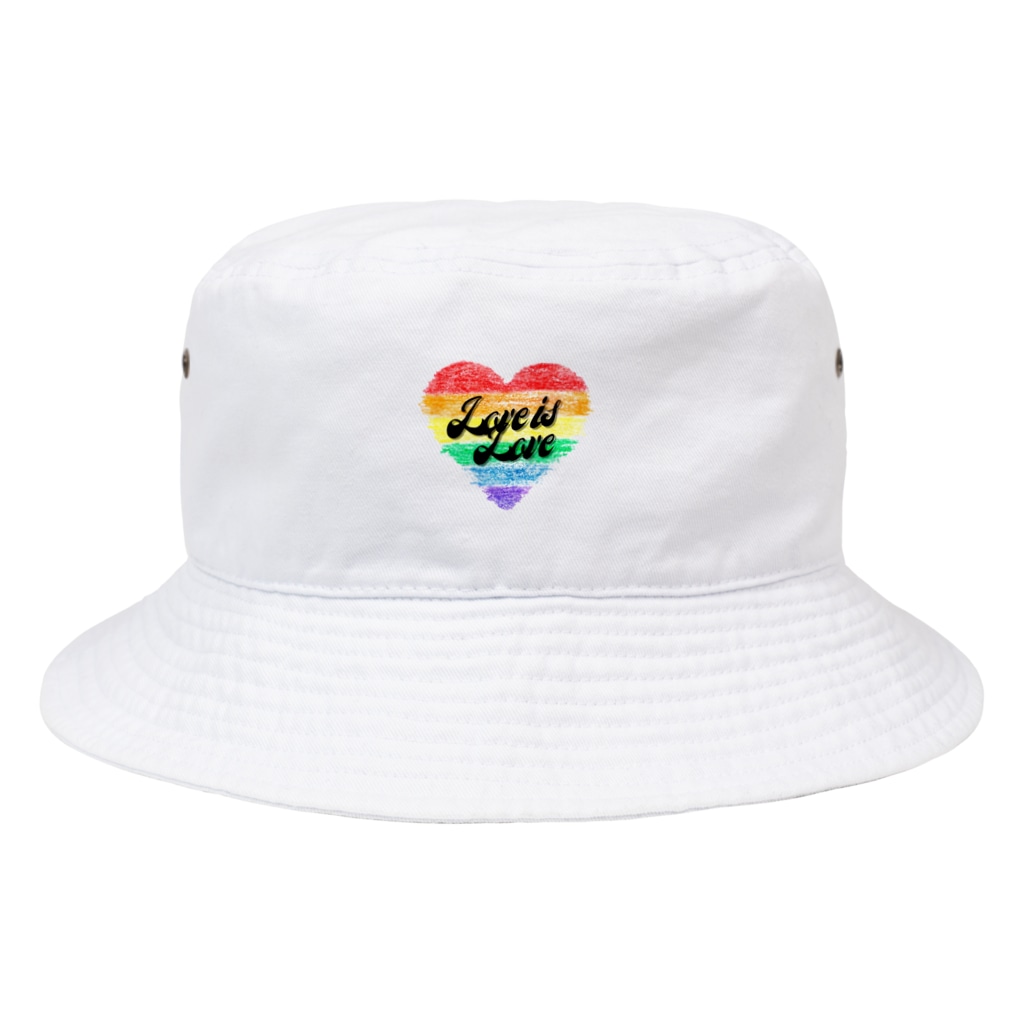 gay_lgbtのLove is Love Bucket Hat