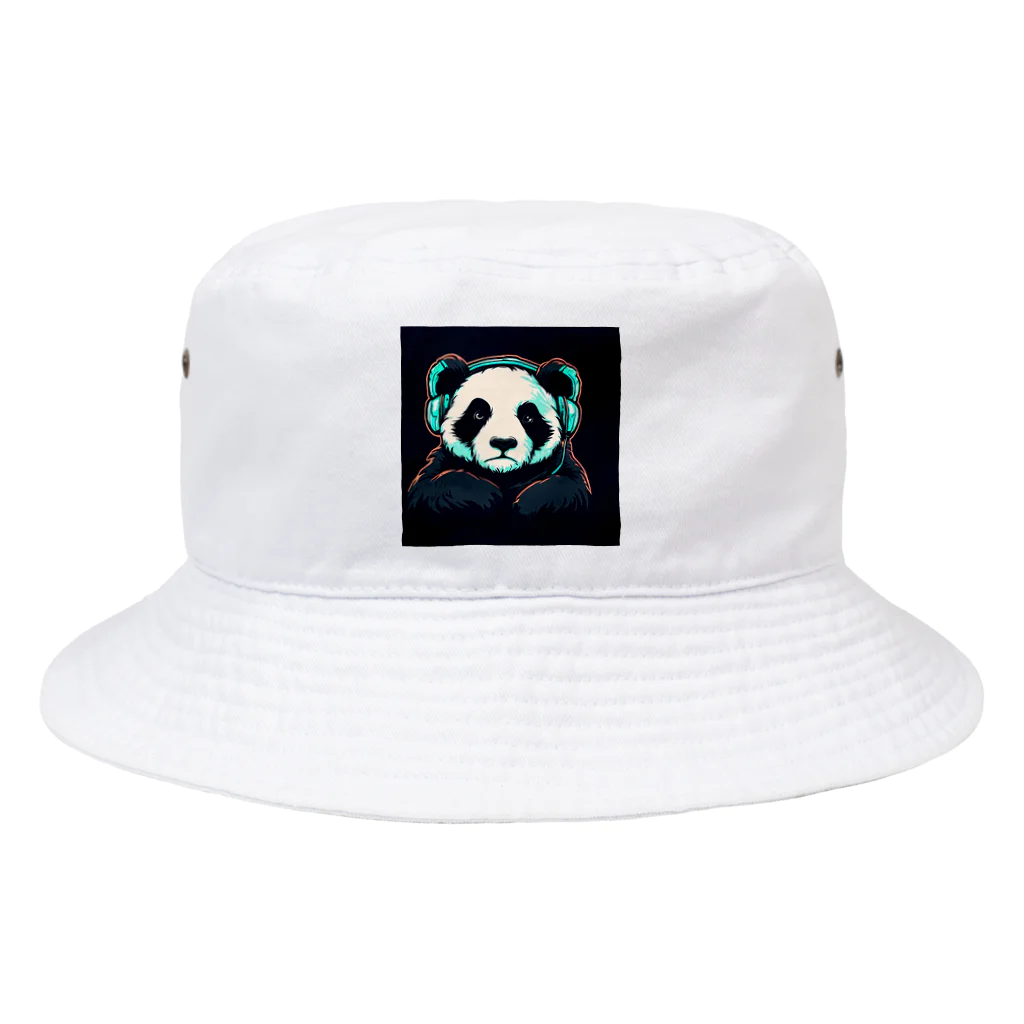 Shiba_IncのHeadphones & Pandas（ヘッドホン & パンダ） Bucket Hat