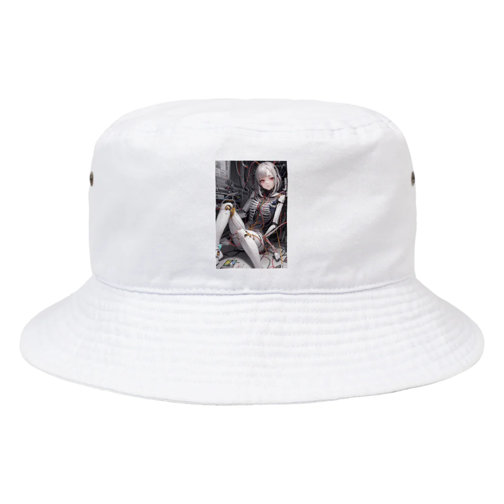 メカニカルシンセゾンビオンラインのメカニカルシンセゾンビガールのイラストのグッズ Bucket Hat