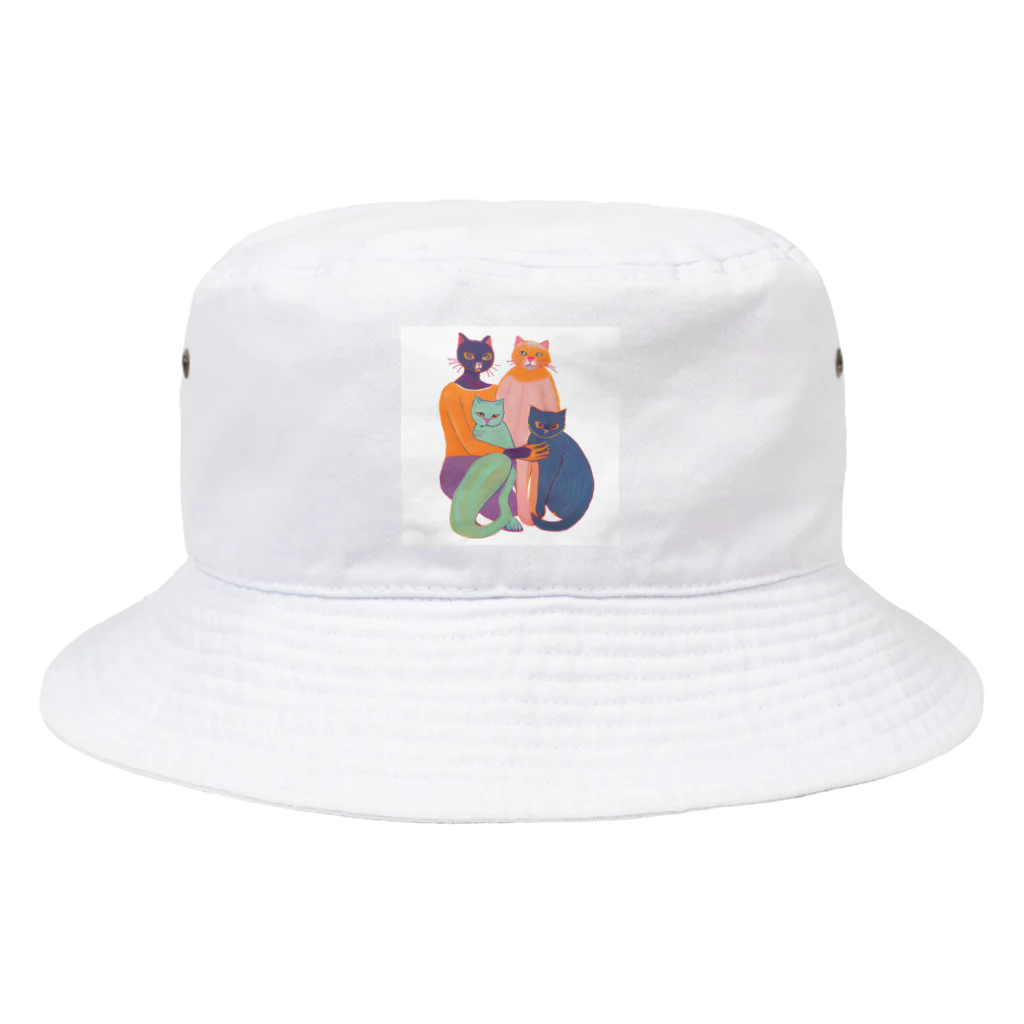 ZUKASAMAの猫の家族 Bucket Hat