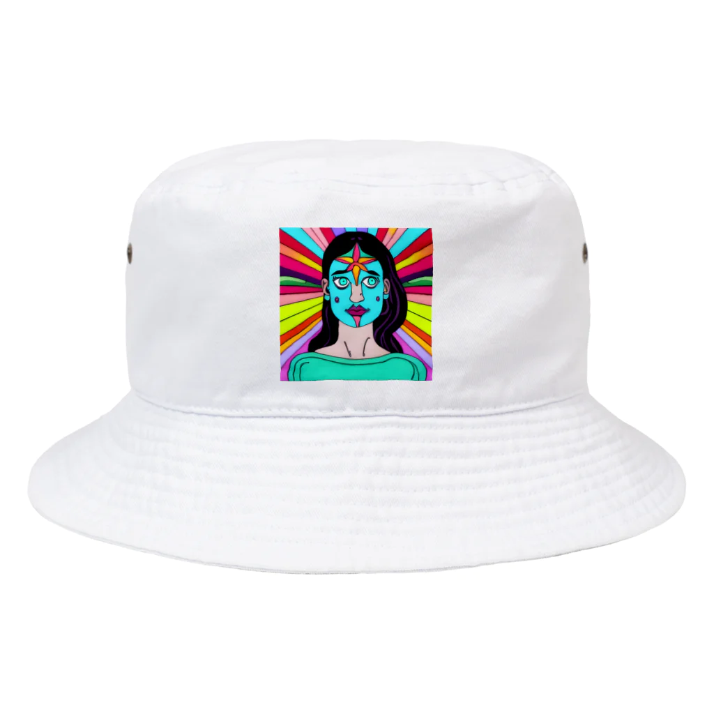 Curie Landのサイケ女子 Bucket Hat