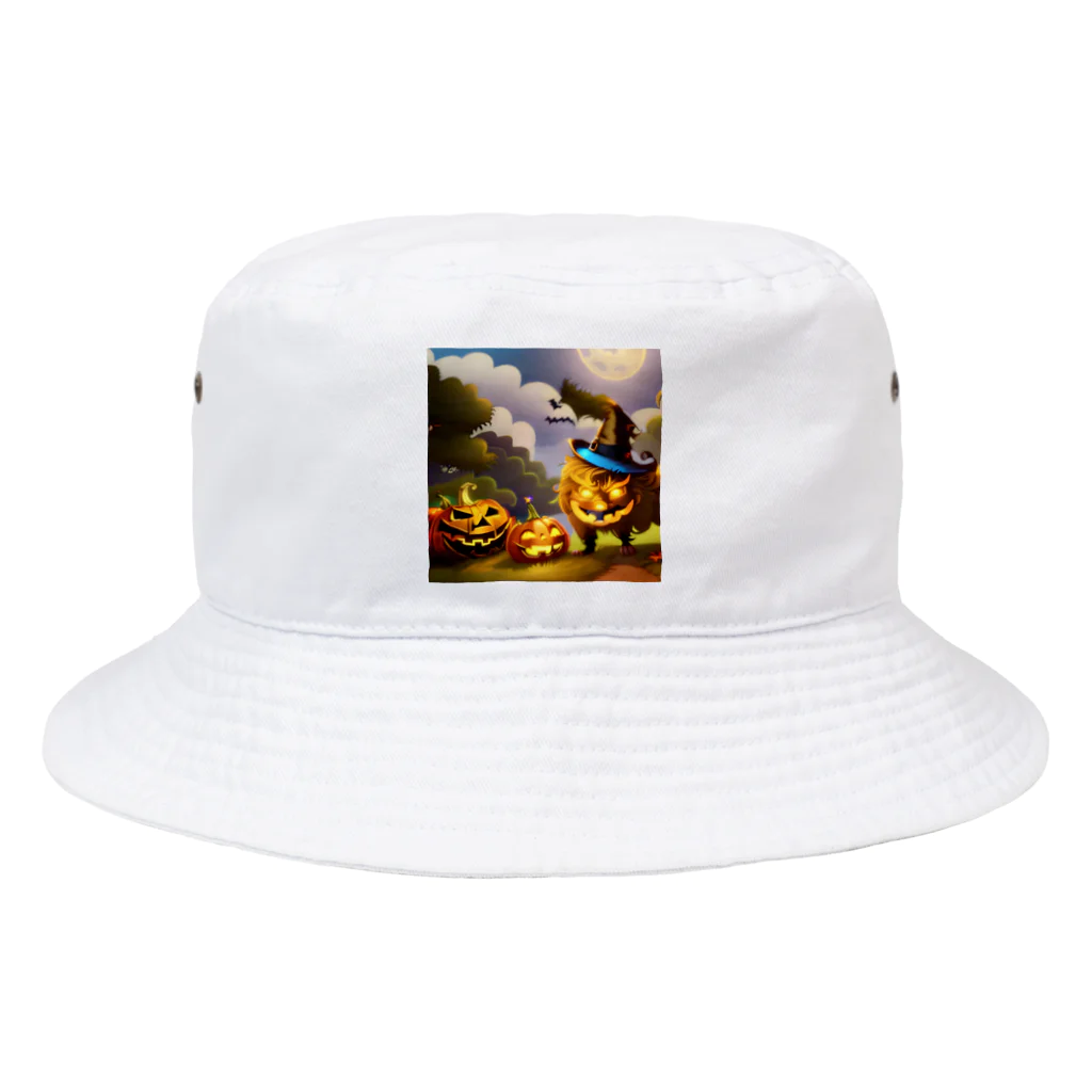 ピーカーブーのハロウィンのモンスターパーティ Bucket Hat