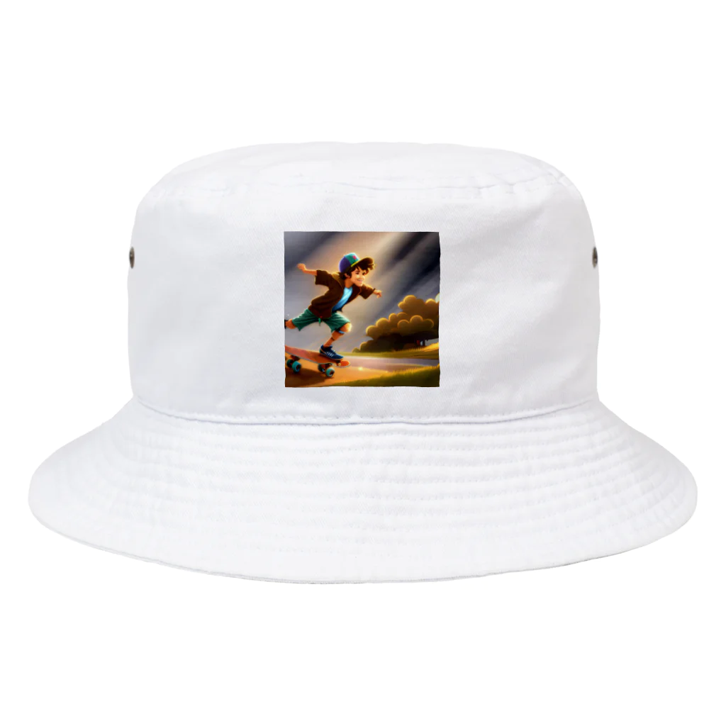 FACTORY MOWのスケートボードの男の子 Bucket Hat