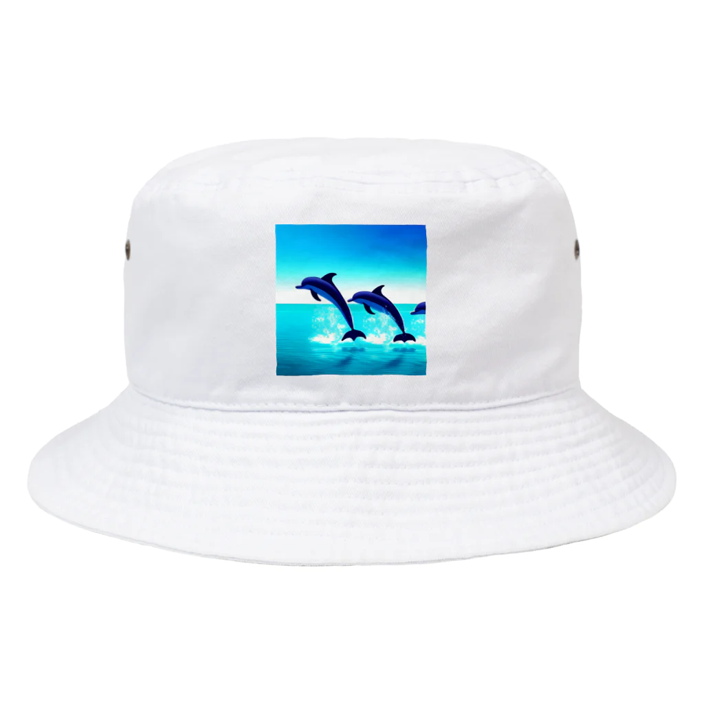 Warm houseの愉快なイルカたち Bucket Hat