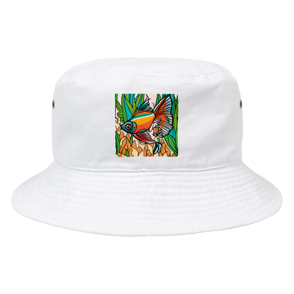 maoのアニメチックな魚 Bucket Hat