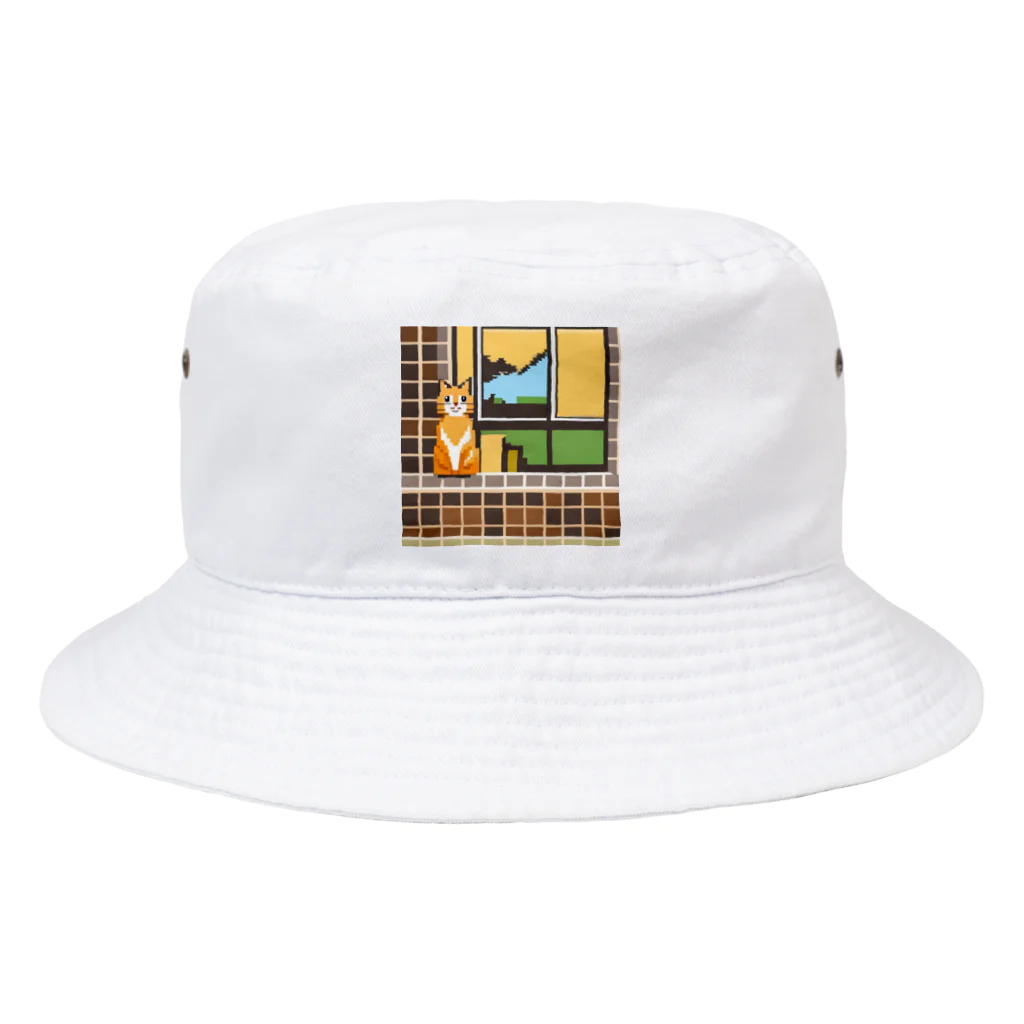 getprizeのドット絵の猫 Bucket Hat