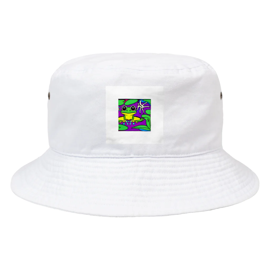 sagimoriのアマガエルのイラストグッズ Bucket Hat