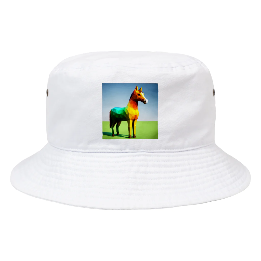 REIZAのカラフルにたたずむ馬 Bucket Hat