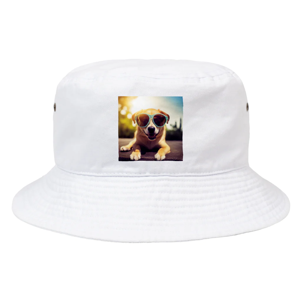 れおん&ぷりんす倶楽部のサングラスをかけたクールなワンちゃん Bucket Hat