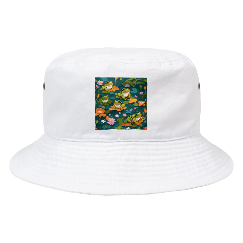 sagimoriのカエルアート Bucket Hat