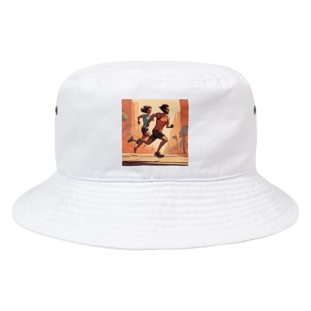 N氏のデザイン倉庫(Mr. N's Design Warehouse)のランニング好きの君へ Bucket Hat