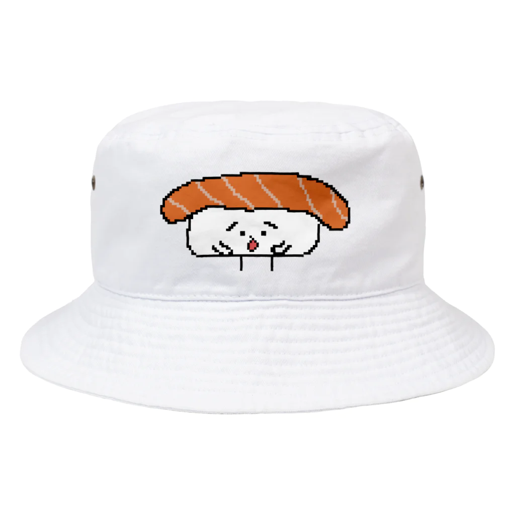 おとうふくんのドット絵サーモン寿司おとうふくん Bucket Hat