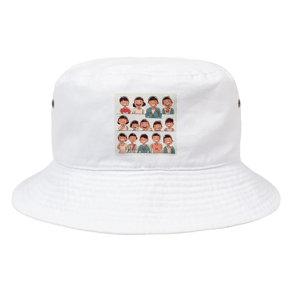 Mi-ko333shopのマイコレクション 無邪気スマイル Bucket Hat