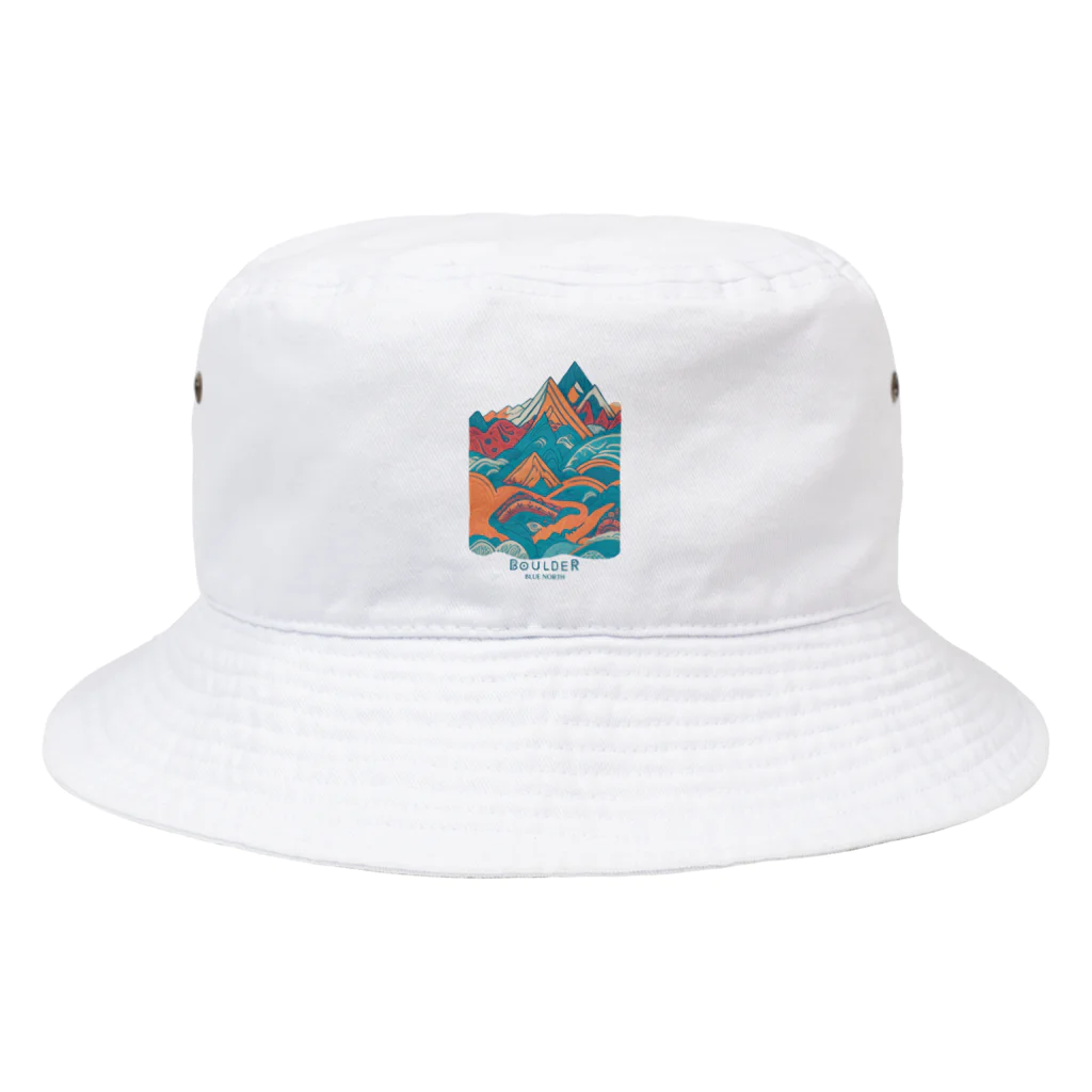 aokitaの【BLUE NORTH】ボルダーデザイン5 Bucket Hat