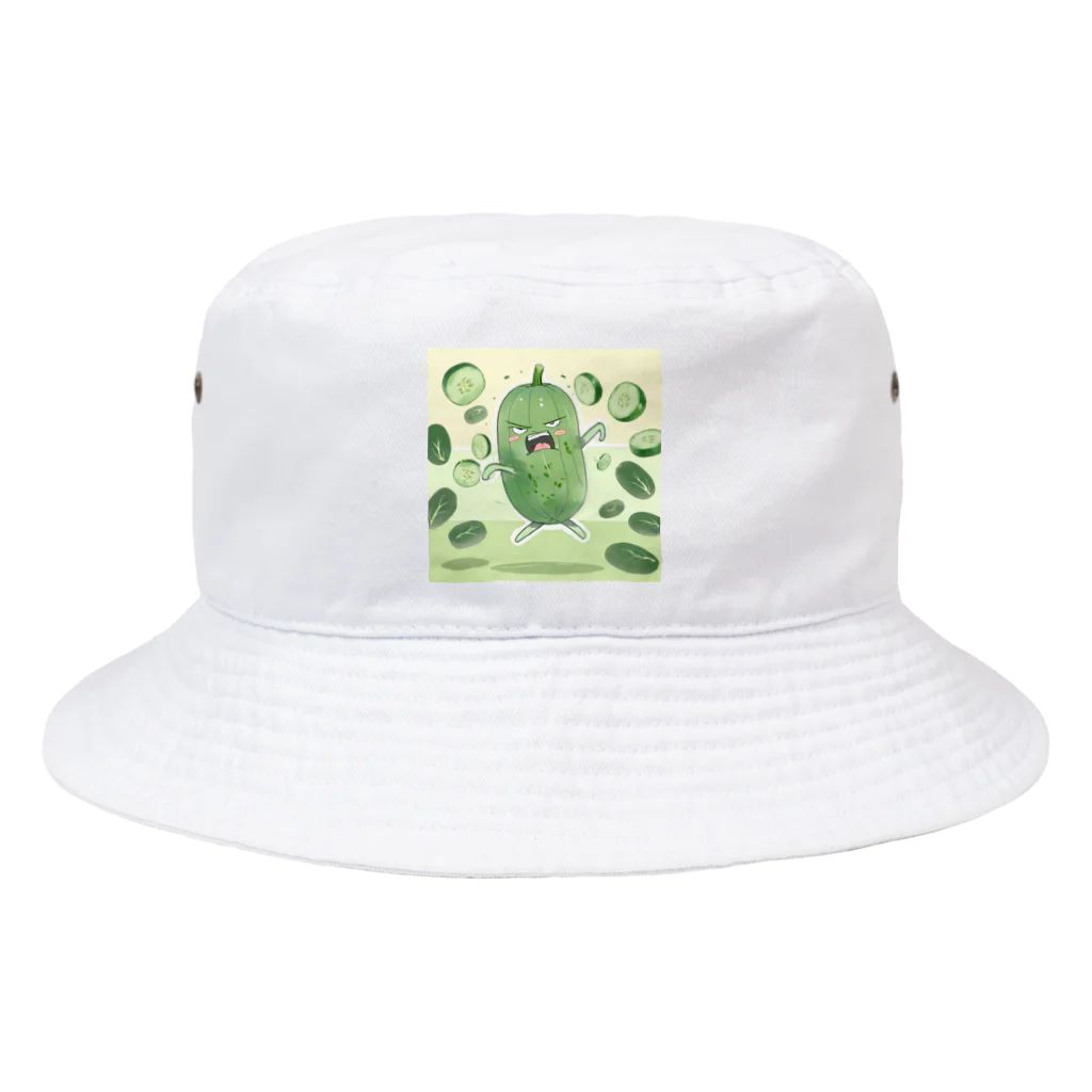 takanori5のアングリーダンシングキューカンバー Bucket Hat