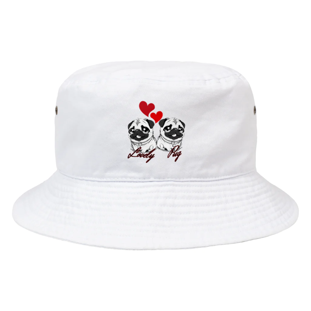 furebuhi　clubのＬＯＶＥＬＹ　ＰＵＧ（ラブリーパグ） Bucket Hat