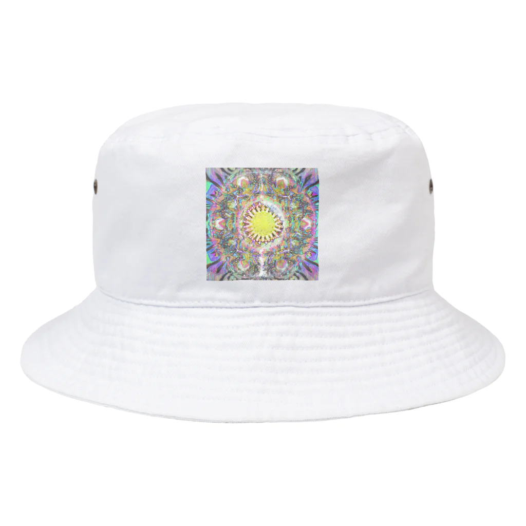 水草のサイケデリックな太陽 Bucket Hat