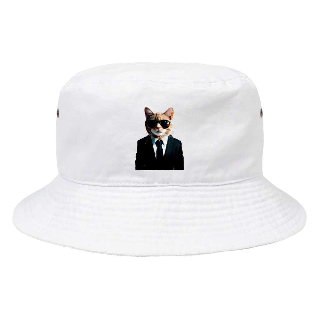 ramiakunのサングラスを掛けた猫 Bucket Hat